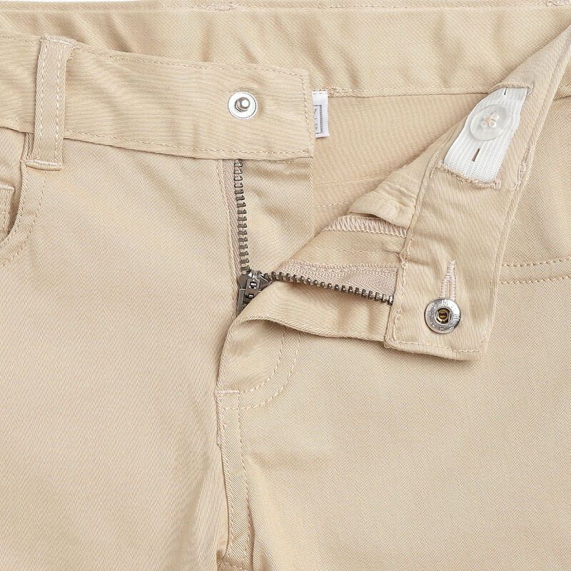 Boys Medium Natural Solid Long Trousers image number 3